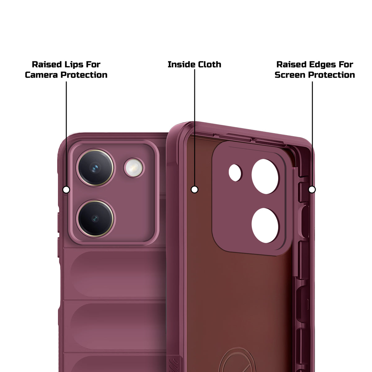Soft Silicone Comfort Grip Back Cover Case For Vivo Y200 Pro 5G