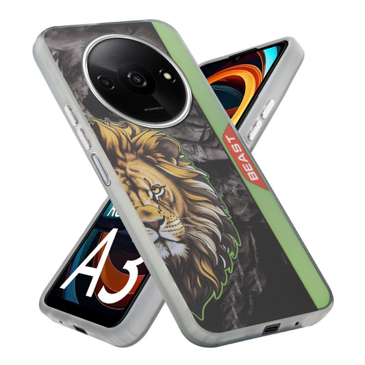 Beast Mode Animal Printed Back Case For Redmi A3 2024 With Hard Back & Glow Effect