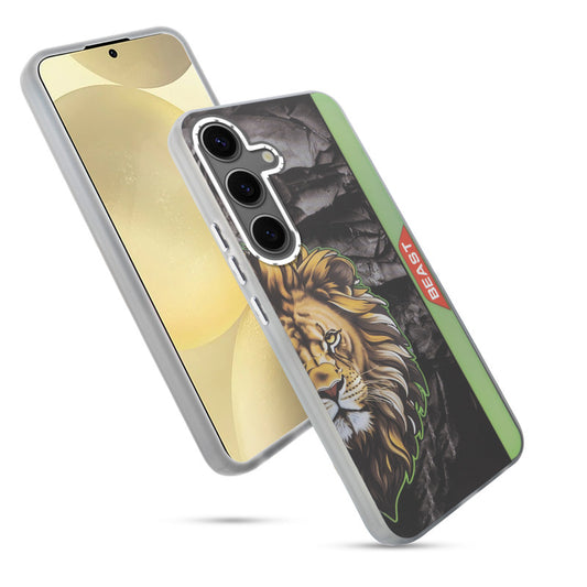 Beast Mode Animal Printed Back Case For Samsung S25 5G With Hard Back & Glow Effect