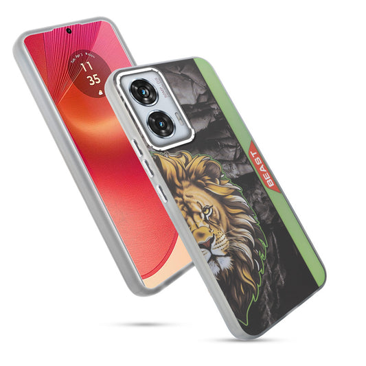 Beast Mode Animal Printed Back Case For Motorola Moto Edge 50 Fusion 5G With Hard Back & Glow Effect