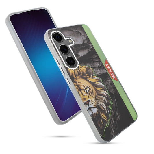 Beast Mode Animal Printed Back Case For Samsung S25 Plus 5G With Hard Back & Glow Effect