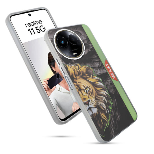 Beast Mode Animal Printed Back Case For Realme 11 5G With Hard Back & Glow Effect
