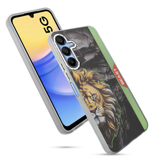 Beast Mode Animal Printed Back Case For Samsung A15 5G With Hard Back & Glow Effect