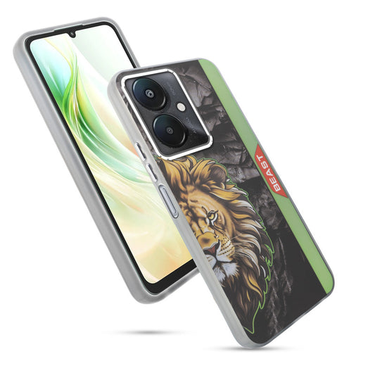 Beast Mode Animal Printed Back Case For Redmi 13C 5G With Hard Back & Glow Effect