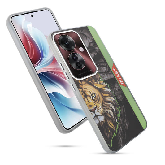 Beast Mode Animal Printed Back Case For Oppo F25 Pro 5G With Hard Back & Glow Effect