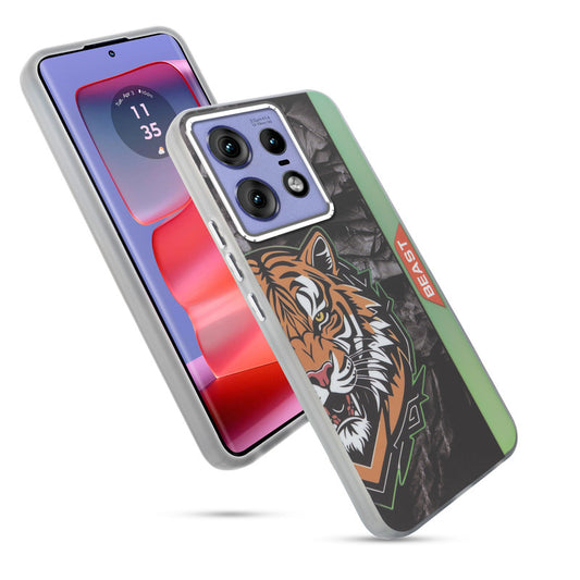 Beast Mode Animal Printed Back Case For Motorola Moto Edge 50 Pro 5G With Hard Back & Glow Effect