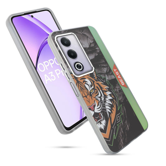 Beast Mode Animal Printed Back Case For Oppo A3 Pro 5G With Hard Back & Glow Effect