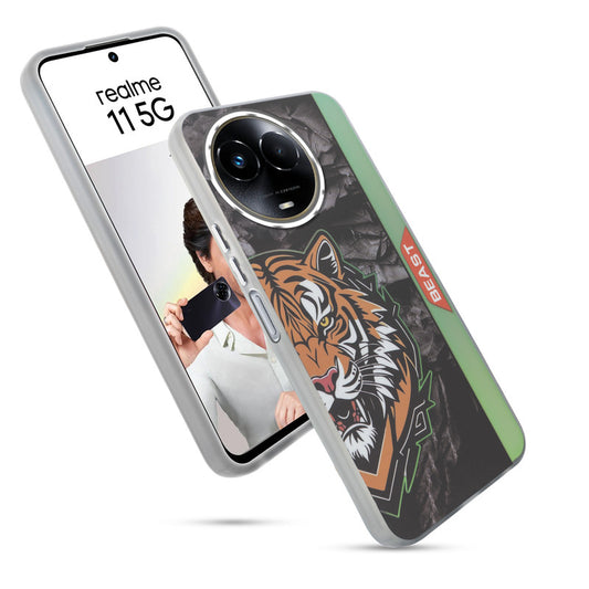 Beast Mode Animal Printed Back Case For Realme 11 5G With Hard Back & Glow Effect