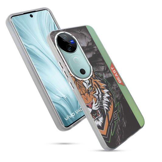 Beast Mode Animal Printed Back Case For Vivo V40 5G With Hard Back & Glow Effect