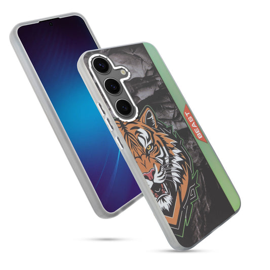 Beast Mode Animal Printed Back Case For Samsung S25 Plus 5G With Hard Back & Glow Effect