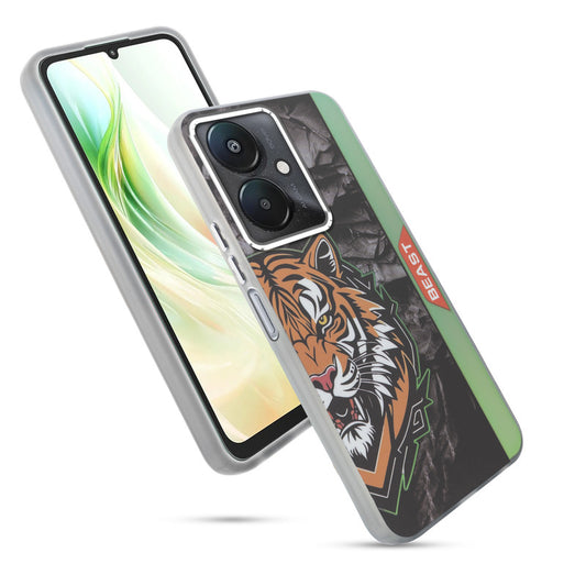 Beast Mode Animal Printed Back Case For Redmi 13C 5G With Hard Back & Glow Effect