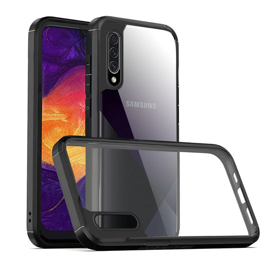 Silicone Frame Transparent Hard Back Cover for Samsung A50