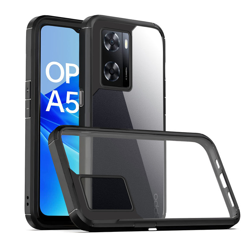 Silicone Frame Transparent Hard Back Cover for Oppo A57 2022