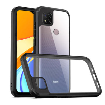 Silicone Frame Transparent Hard Back Cover for Redmi 9C