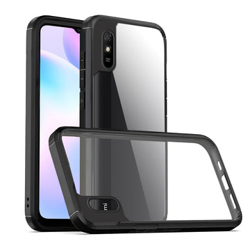 Silicone Frame Transparent Hard Back Cover for Redmi 9i