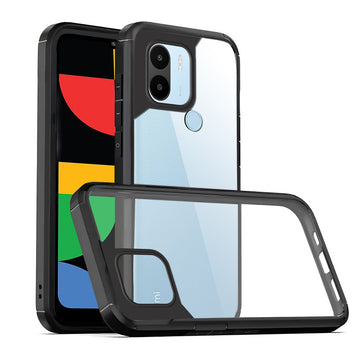 Silicone Frame Transparent Hard Back Cover for Redmi A2 Plus