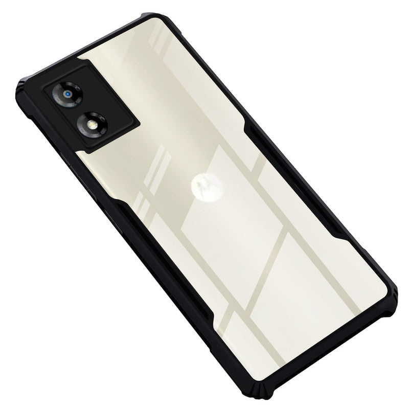 Premium Acrylic Transparent Back Cover for Motorola Moto E13