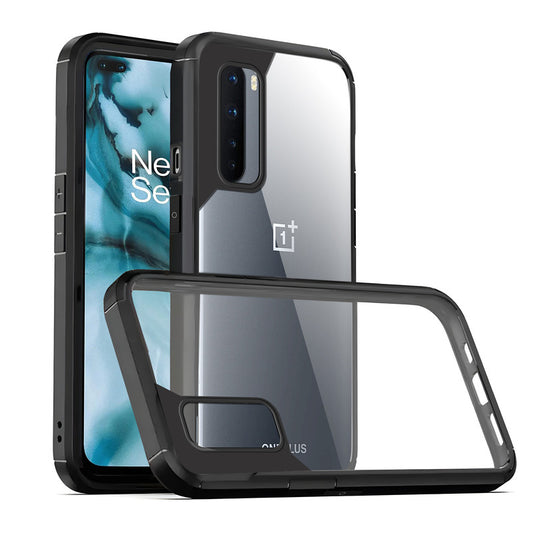 Silicone Frame Transparent Hard Back Cover for Oneplus Nord