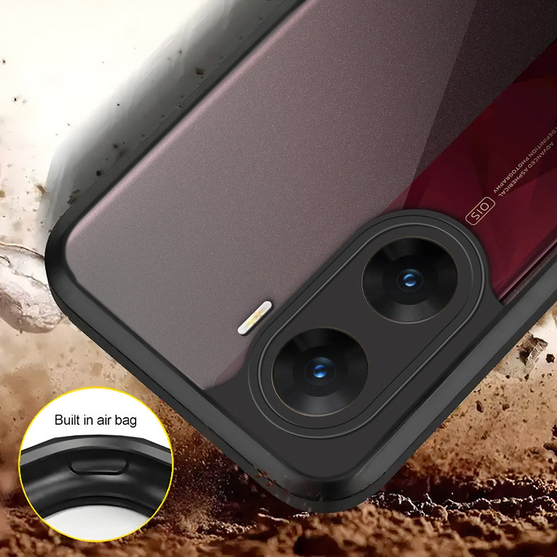 Transparent Case with Silicone Frame Back Cover for Vivo V29e 5G