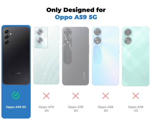 Premium Acrylic Transparent Back Cover for Oppo A59 5G