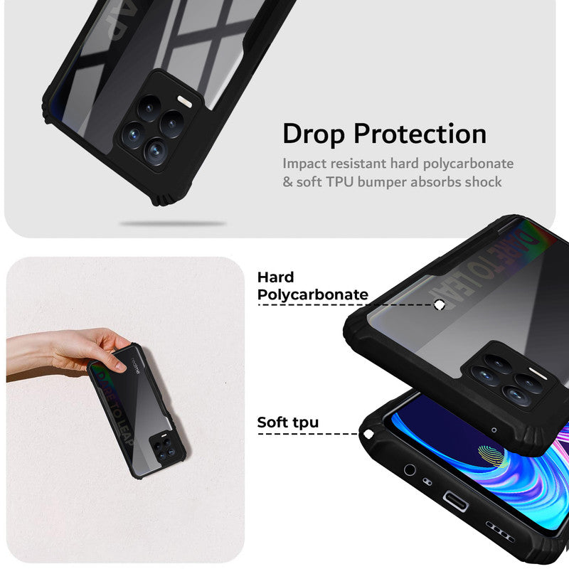 Premium Acrylic Transparent Back Cover for Realme 8 4G