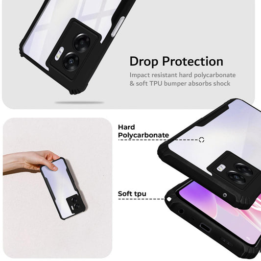 Premium Acrylic Transparent Back Cover for Oppo A57 2022 4G