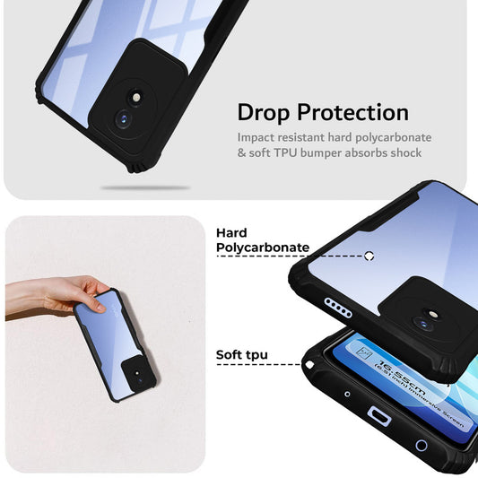 Premium Acrylic Transparent Back Cover for Vivo Y02T