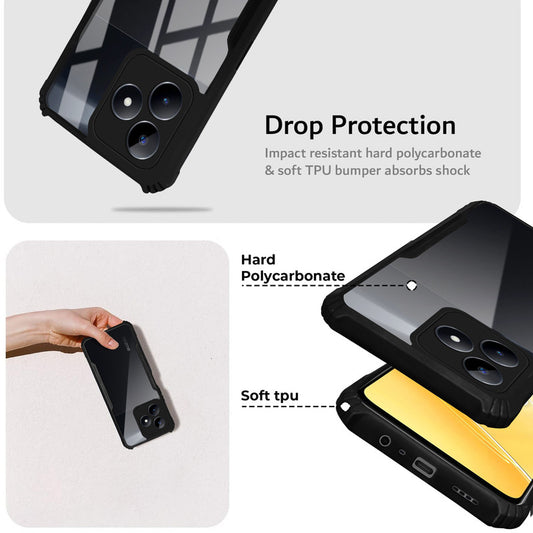 Premium Acrylic Transparent Back Cover for Realme C51