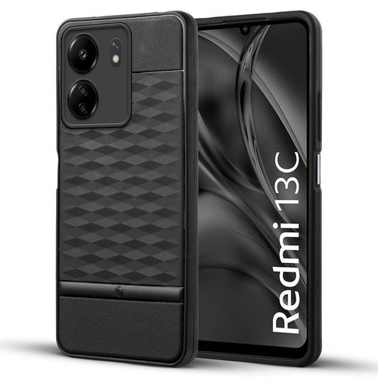Unique Texture Design With Camera Bumper Protection Silicon Back Cover For Redmi 13C 4G