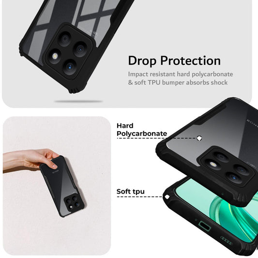 Premium Acrylic Transparent Back Cover for Honor X8B