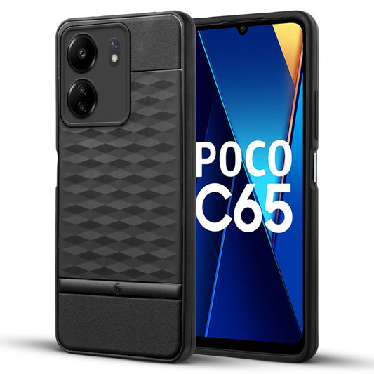 Unique Texture Design With Camera Bumper Protection Silicon Back Cover For Poco C65 5G