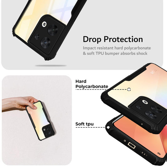 Premium Acrylic Transparent Back Cover for Oppo Reno 8 5G