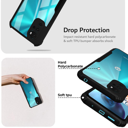 Premium Acrylic Transparent Back Cover for Motorola Moto G22