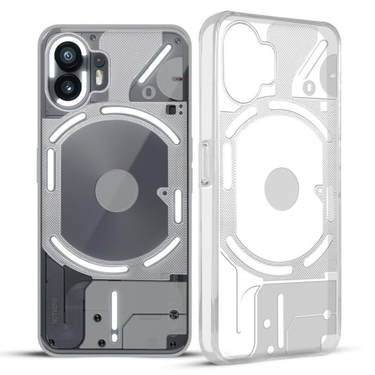Transparent Matte Silicone TPU Back Cover for Nothing Phone 2 -Transparent