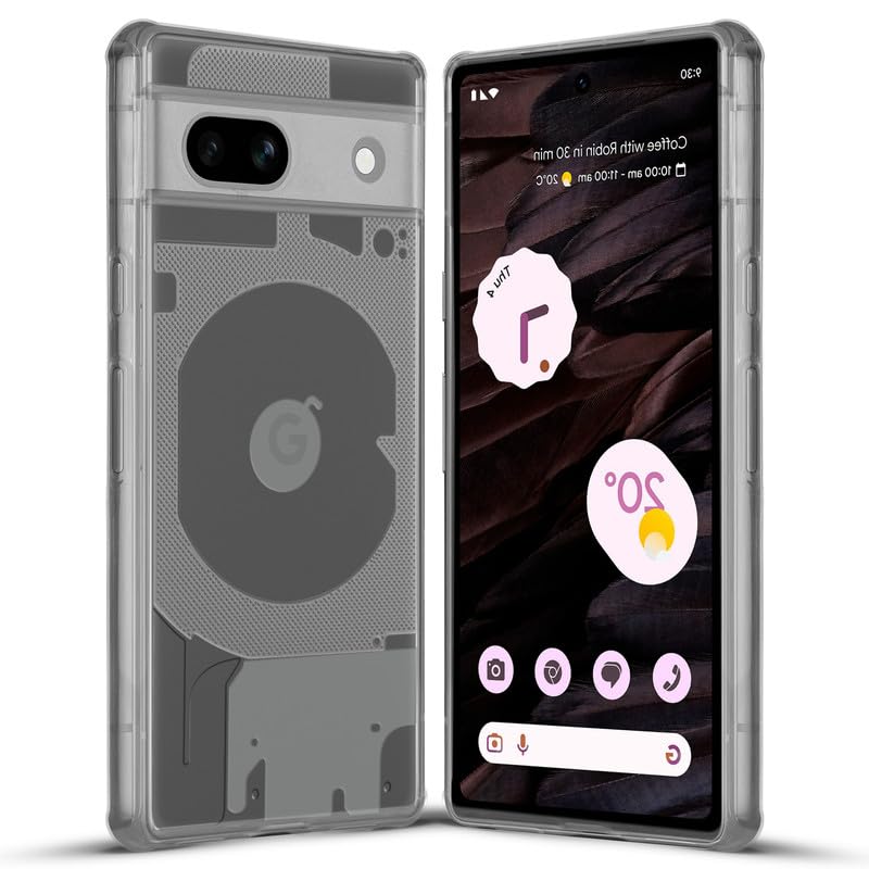 Transparent Silicon Back Cover for Google Pixel 7A -Transparent