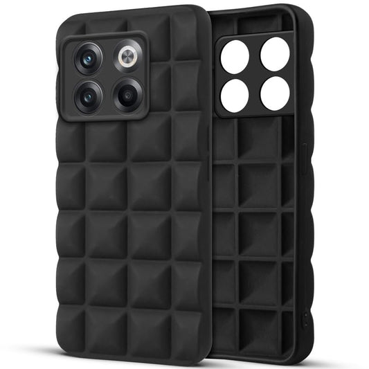 3D Grid Matte Silicone Phone Case Cover for OnePlus 10T 5G