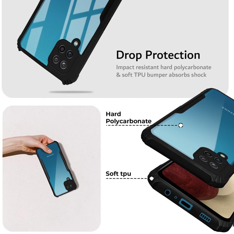 Premium Acrylic Transparent Back Cover for Samsung A12