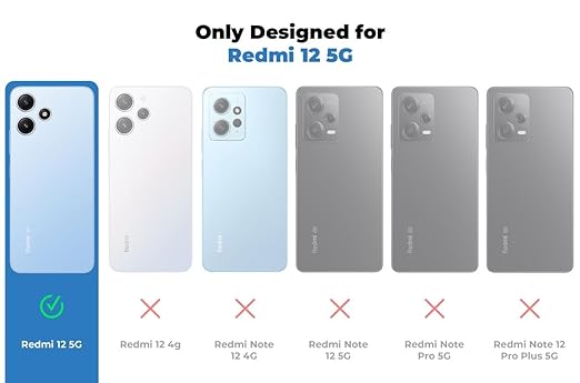 Premium Acrylic Transparent Back Cover for Redmi 12 5G