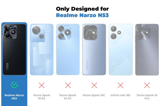 Premium Acrylic Transparent Back Cover for Realme Narzo N53