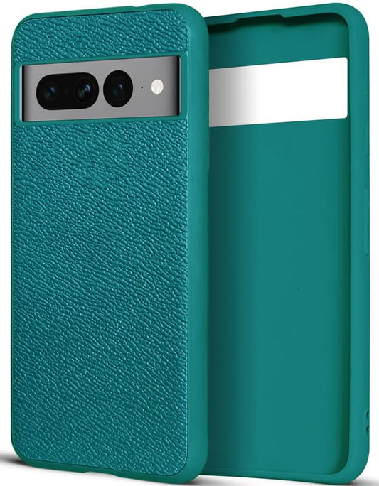 Synthetic Leather Back Cover Case for Google Pixel 7 Pro | Shockproof Protective Cover -Sea Green