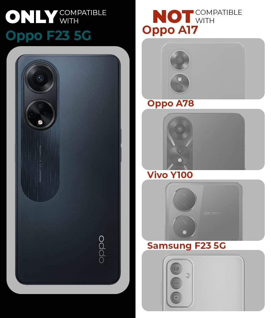 Designed Transparent Back Case for Oppo F23 5G Frosted Cover Matte Silicone TPU