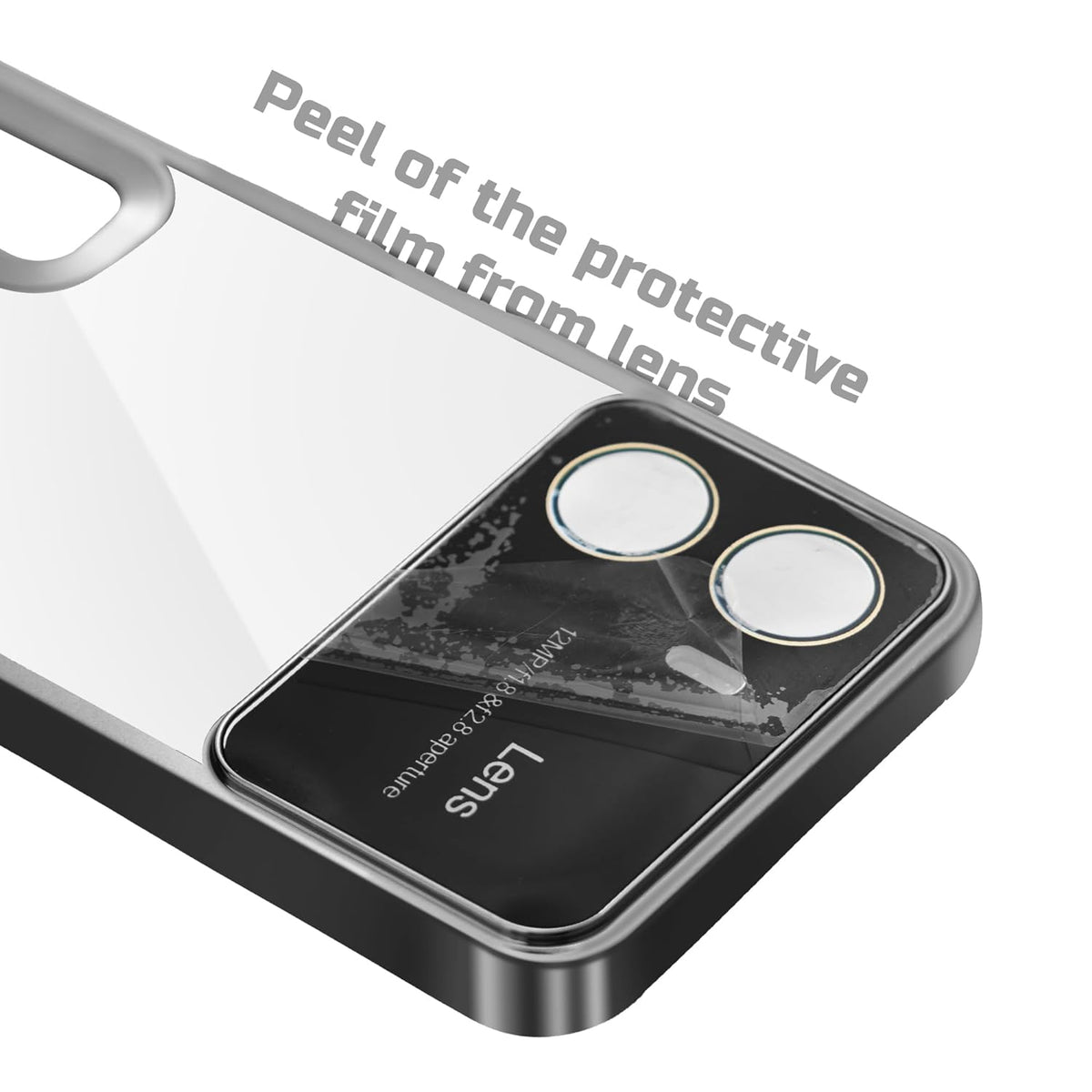 Clear Logo Cut Case with Raised Camera Guard for Realme C55
