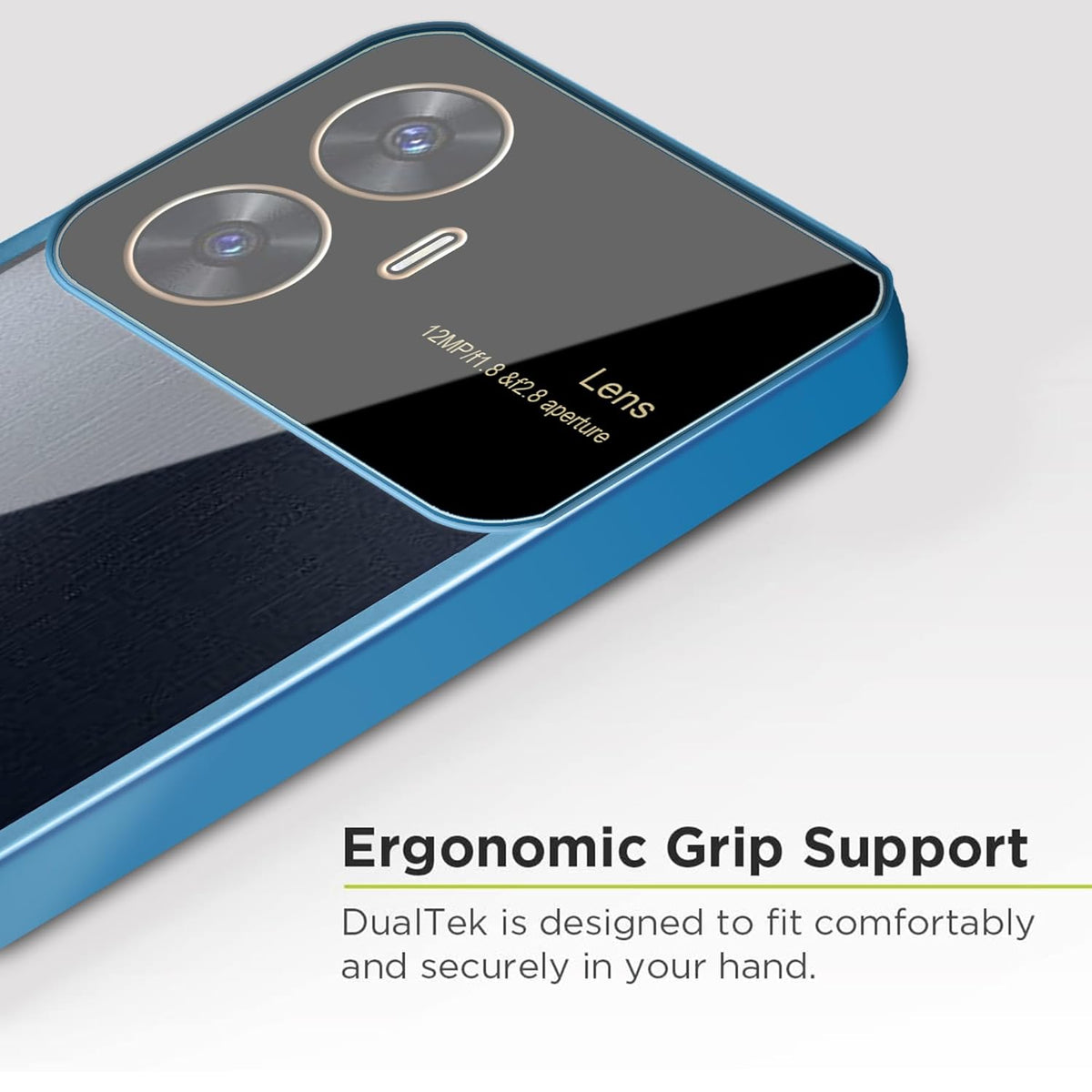 Clear Logo Cut Case with Raised Camera Guard for Realme C55