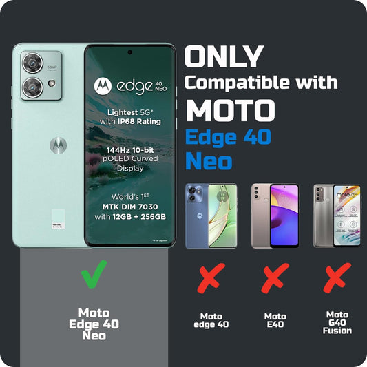 Premium Acrylic Transparent Back Cover for Motorola Moto Edge 40 Neo 5G