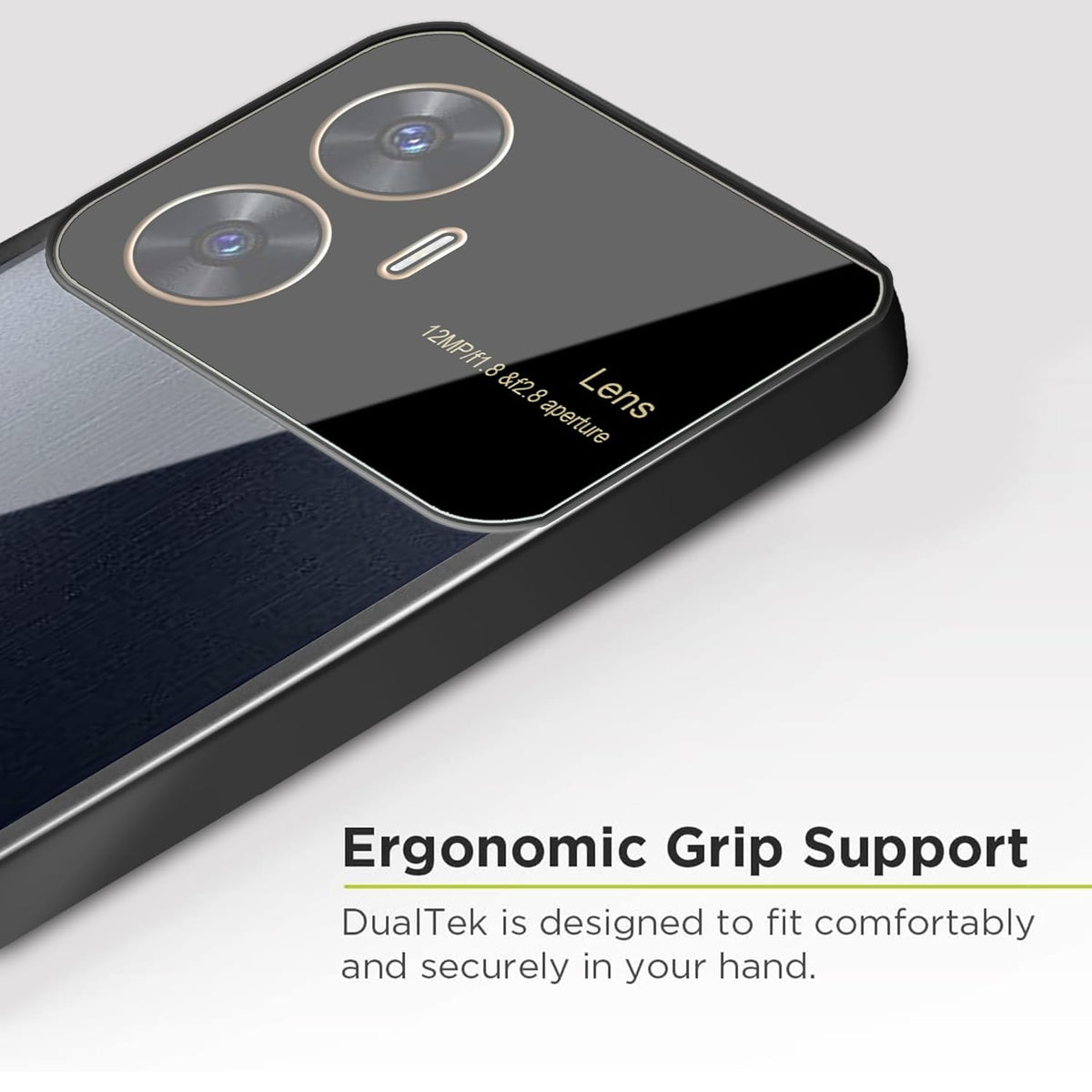 Clear Logo Cut Case with Raised Camera Guard for Realme C55