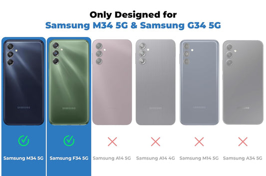 Soft Transparent Hybrid Slim Fit Frosted Matte Silicone TPU Back Cover for Samsung M34 5G | Samsung F34 5G -Transparent