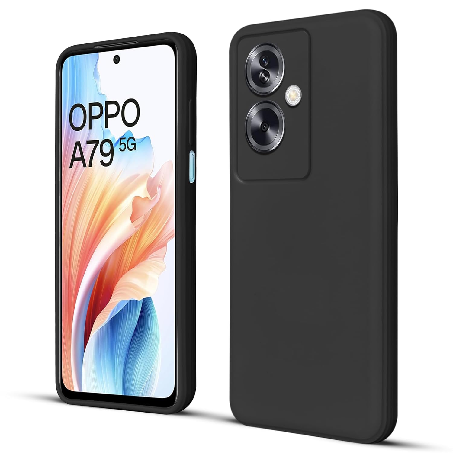 Premium Matte Soft Silicone Back Cover for Oppo A79 5G