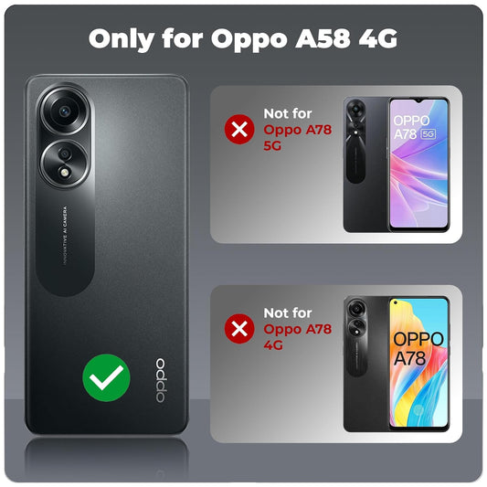Premium Acrylic Transparent Back Cover for Oppo A58 4G