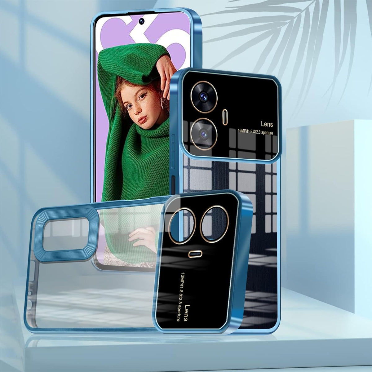 Clear Logo Cut Case with Raised Camera Guard for Realme C55