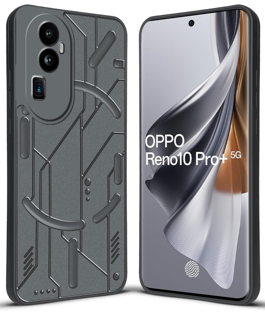 Silicon Back Case Cover for Oppo Reno 10 Pro Plus 5G | Camera Bumper Protection Back Cover (Black)